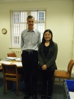 Prof. Glyn Lewis (left) and Ms. Daisy Zhang (right)